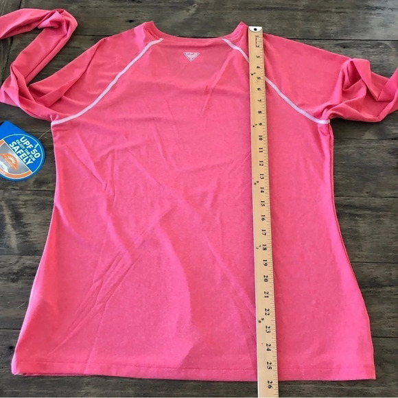 NWT Columbia PFG Womens Medium Tamiami Pink Long Sleeve Top UPF 50 Omni Shade M - Picture 5 of 9